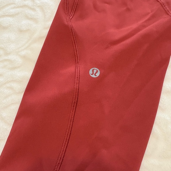 Lululemon fast and free crop burnt orange Leggings 12 - Picture 7 of 10
